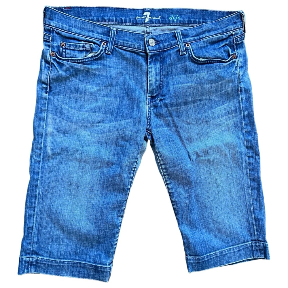7 for all Mankind Dojo Denim Bermuda Shorts Jean Pants Women's size 32